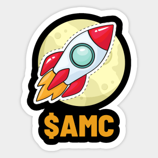 $AMC Rocket Stonk To The Moon Trading T-Shirt Sticker